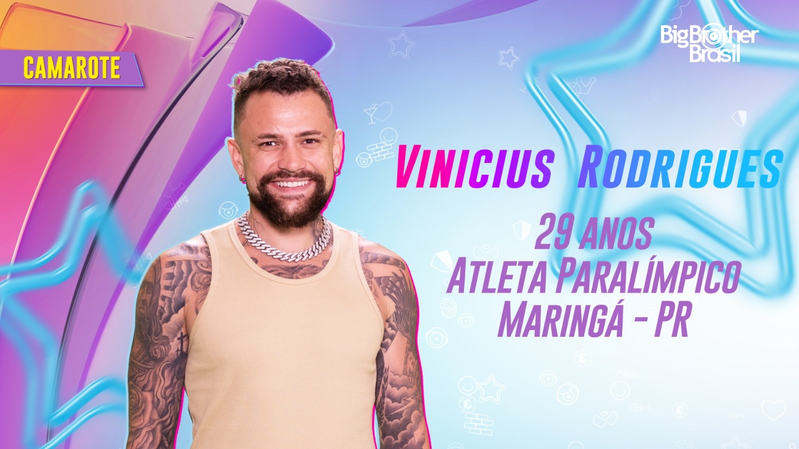 BBB 2024: Quem é Vinicius Rodrigues, que tem 29 anos e faz parte do Camarote?