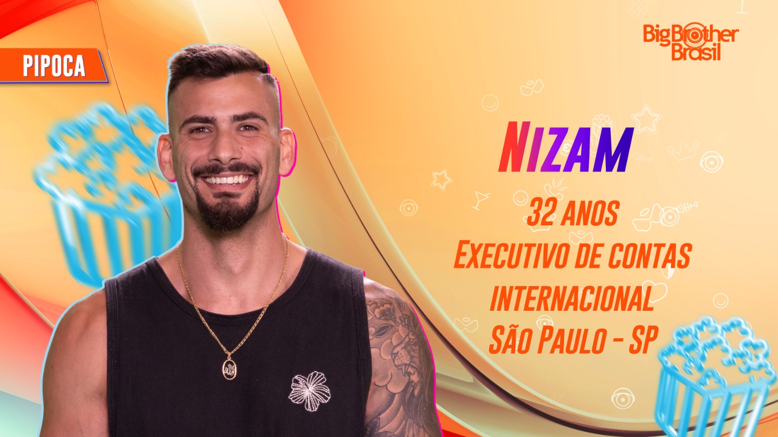 BBB 2024: Nizam é mais um solteiro do elenco, já viajou para 32 países e expõe assalto recente