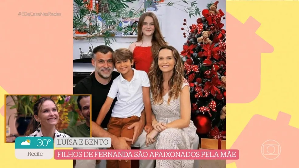 Fernanda Rodrigues e família