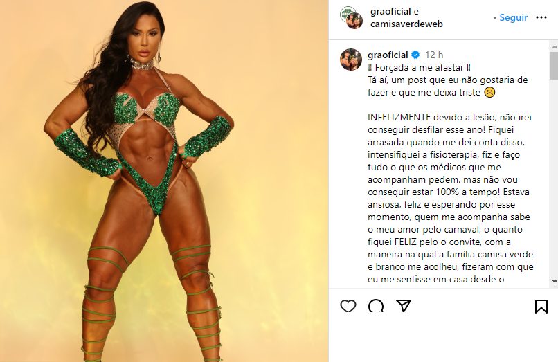 Post de Gracyanne Barbosa