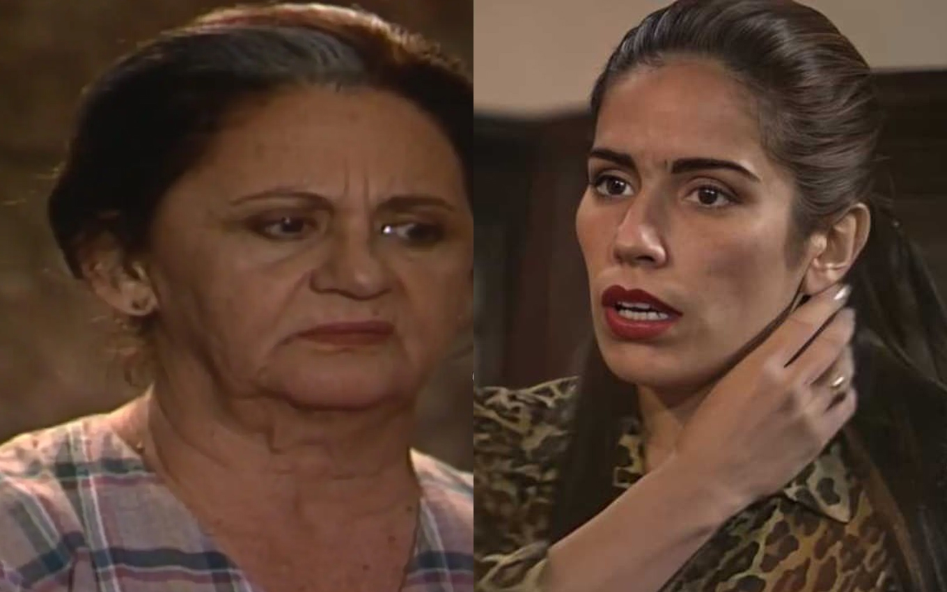 Isaura (Laura Cardoso) e Raquel (Gloria Pires) em Mulheres de Areia