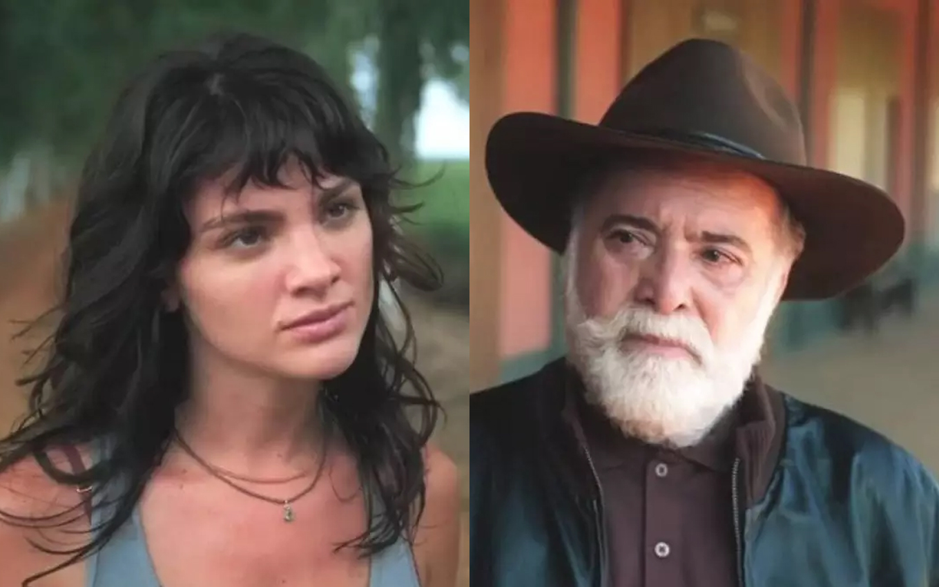 Petra (Debora Ozório) e Antônio (Tony Ramos) em Terra e Paixão