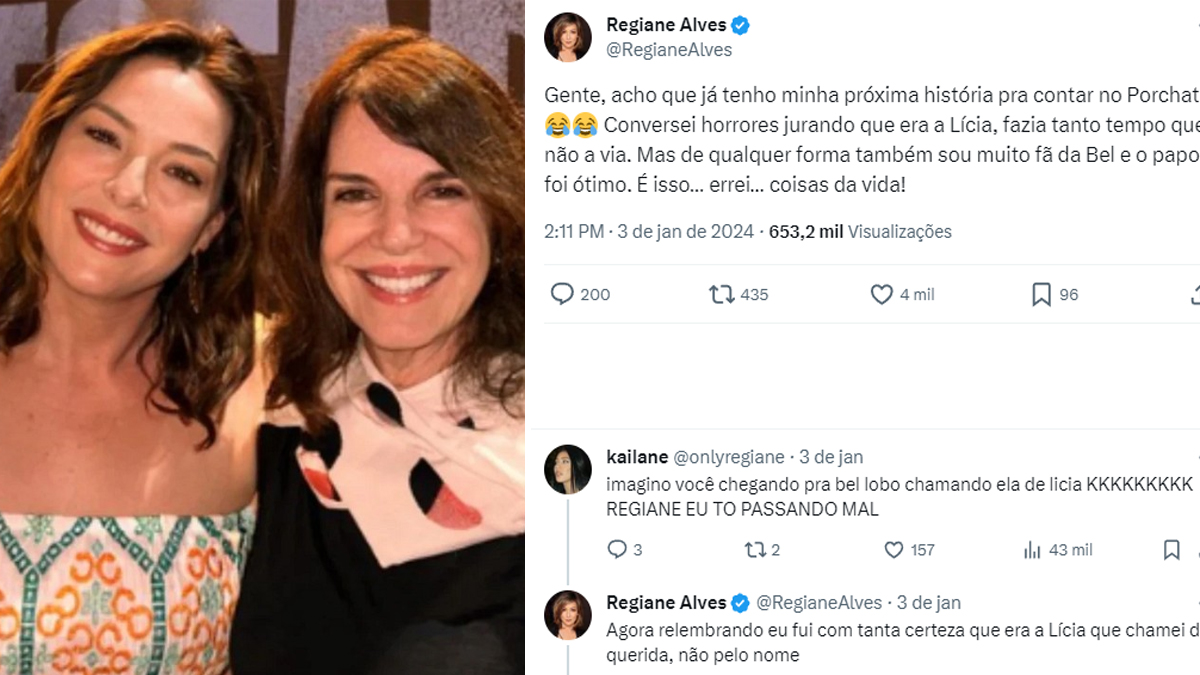 Regiane Alves comete gafe na web