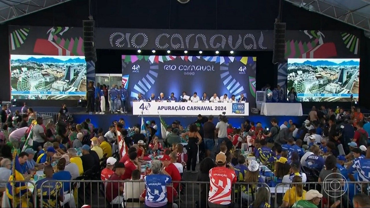 Apuração dos desfiles de Carnaval bate a audiência de 2023 no Rio de Janeiro