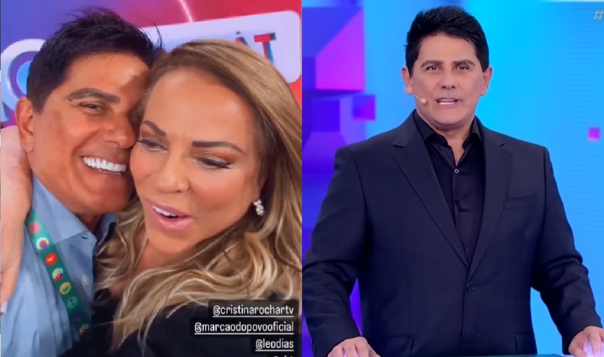César Filho aparece de surpresa no SBT e deixa Christina Rocha eufórica: “Fiquei tão feliz!”
