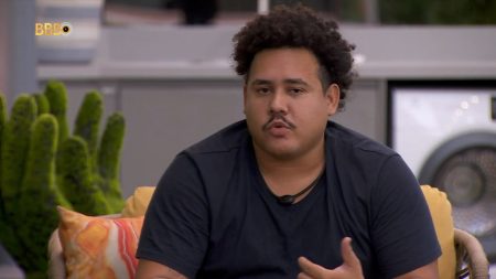 Lucas fala sobre esposa ao vivo e deixa climão com Tadeu Schmidt no BBB 2024