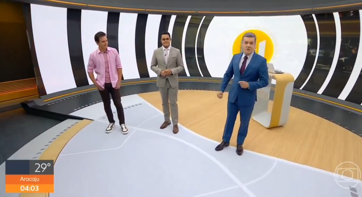 Horas após estreia, telão gigante dá pane na Globo e deixa o Hora 1 na mão