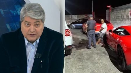 Cantor é detido pela polícia e surpreende Datena com recado AO VIVO: “Sabia”