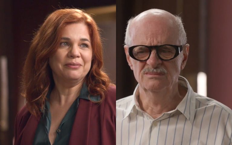 Sérgio (Marcos Caruso) e Helena (Isabel Teixeira) em Elas por Elas