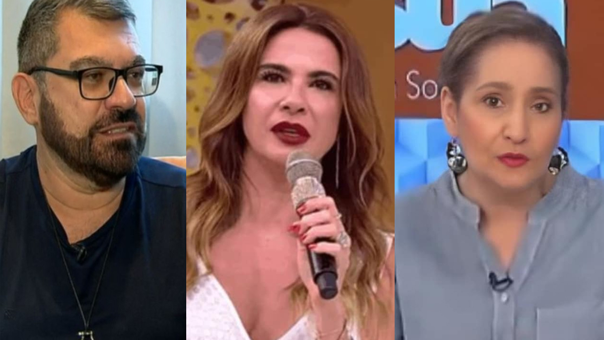 Marcello, Luciana Gimenez e Sonia Abrão