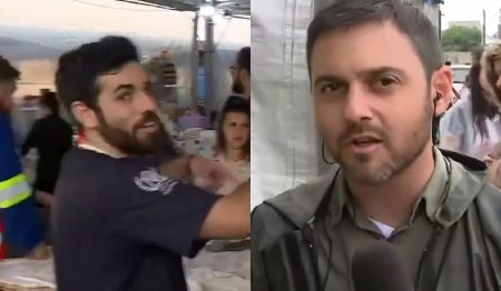 Com gesto e gritos, voluntários do RS atacam a Globo ao vivo: “Lixo!”