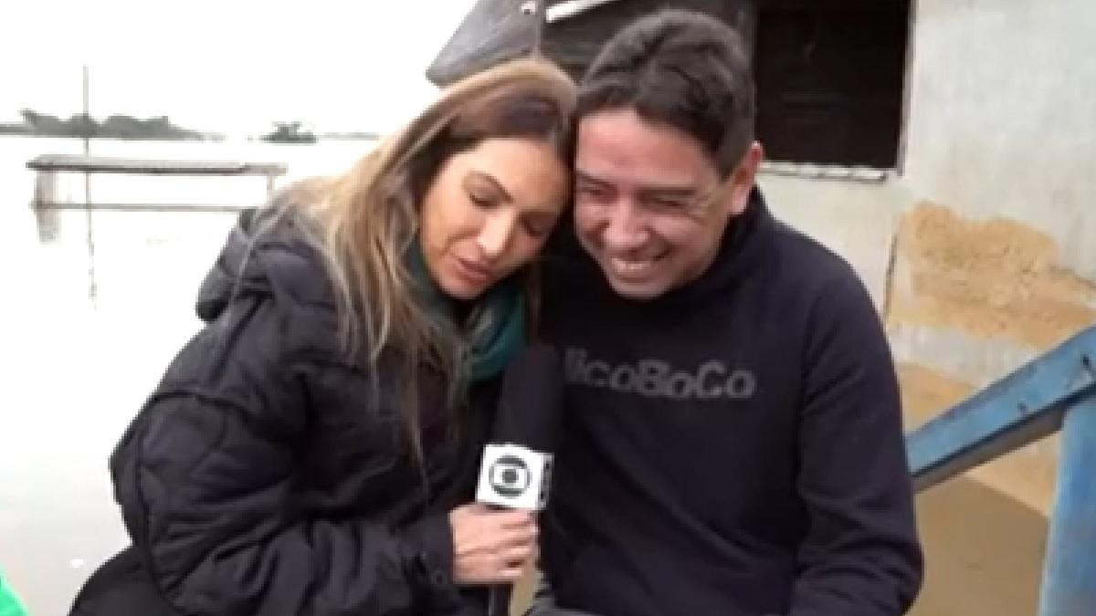 Ao vivo na Globo, Patrícia Poeta reencontra amigo de escola e se emociona: “É muito difícil”