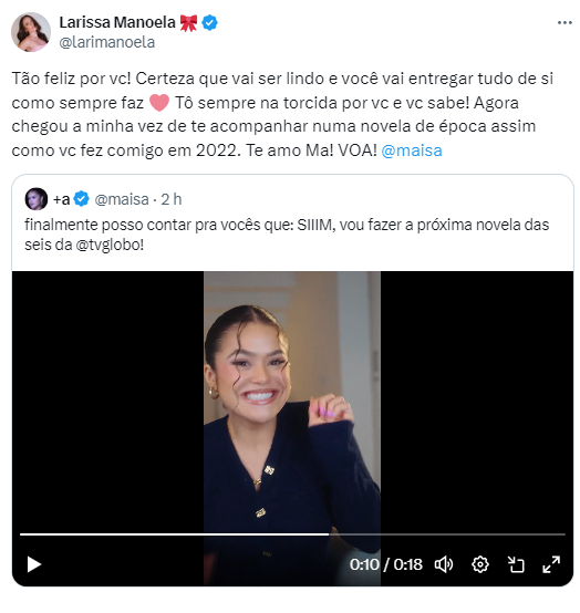 Post de Larissa Manoela