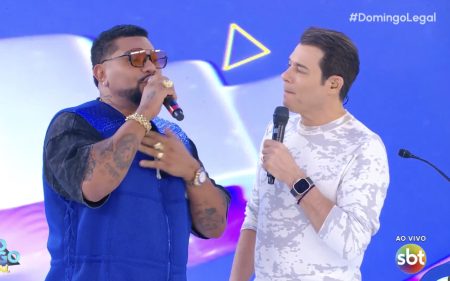 Celso Portiolli debocha da fama de mentiroso de Naldo Benny ao vivo no SBT