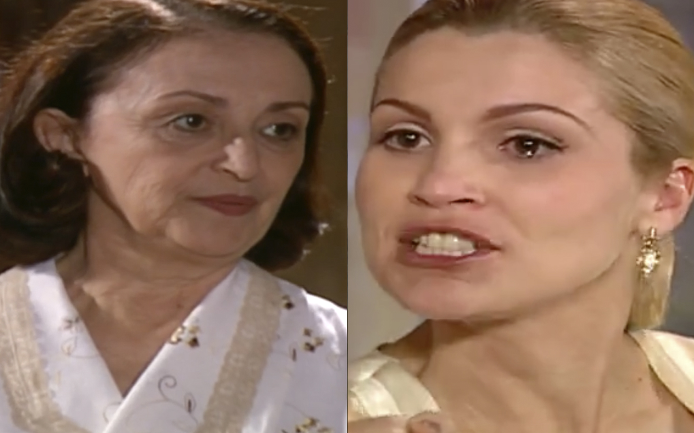 Débora (Ana Lúcia Torre) e Cristina (Flávia Alessandra) em Alma Gêmea
