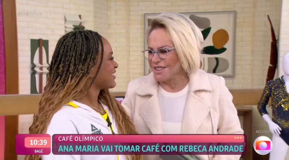 Ana Maria Braga e Rebeca Andrade 