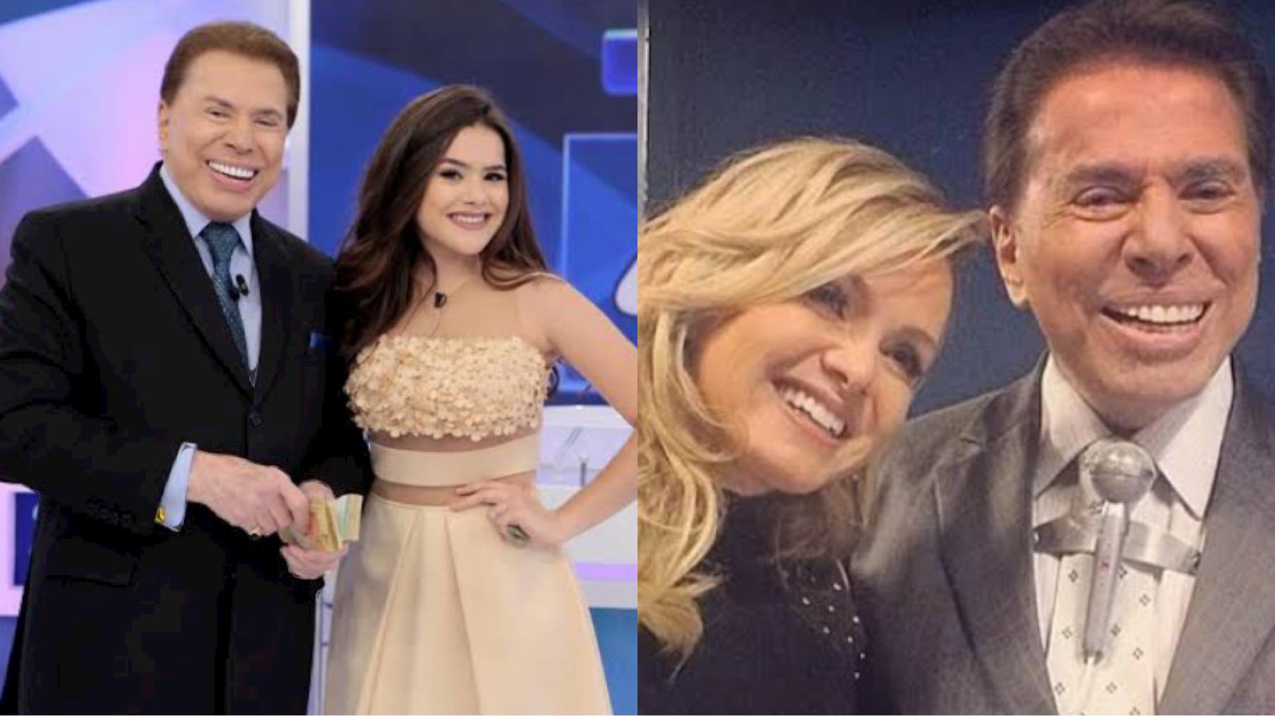 Maisa, Eliana e Silvio Santos 