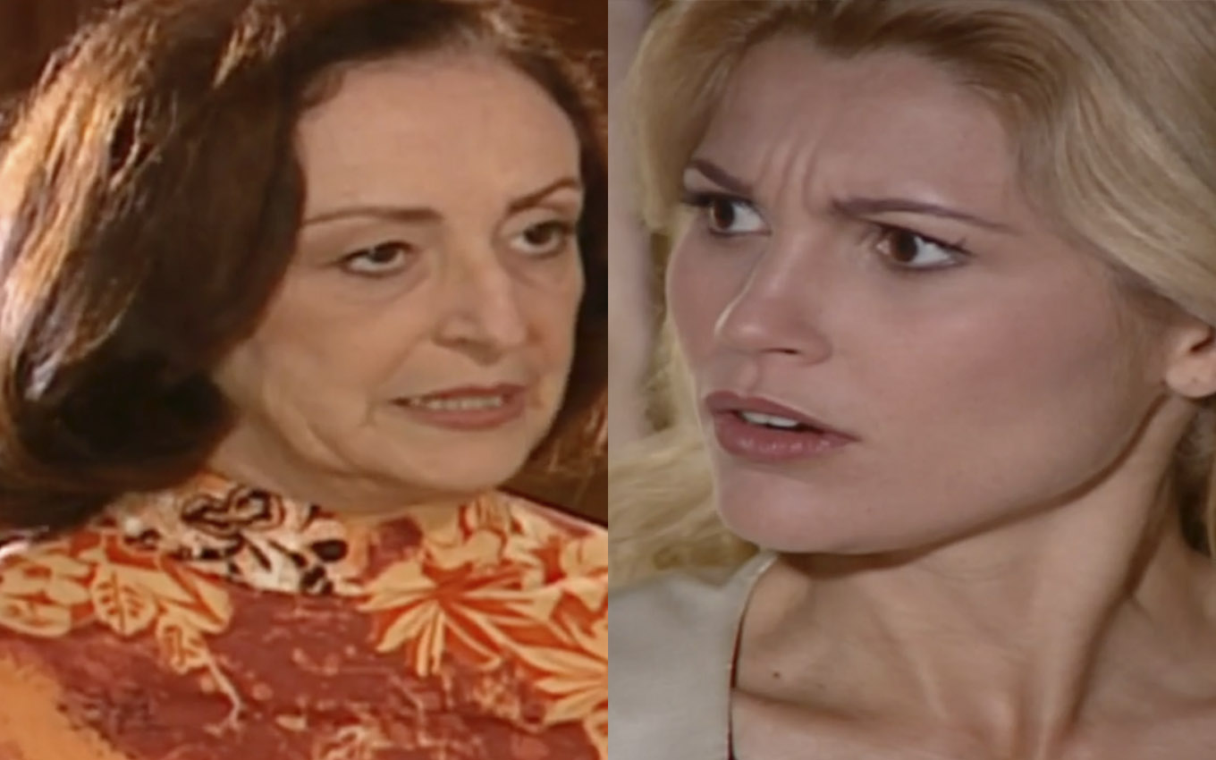 Débora (Ana Lúcia Torre) e Cristina (Flávia Alessandra) em Alma Gêmea