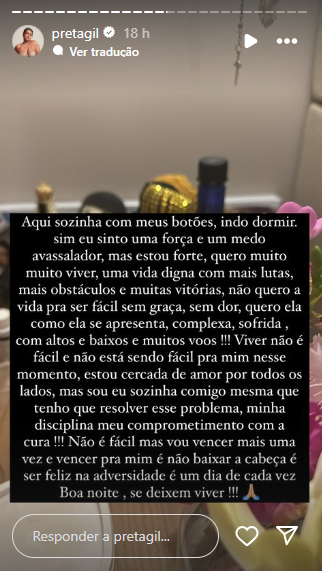 Post de Preta Gil