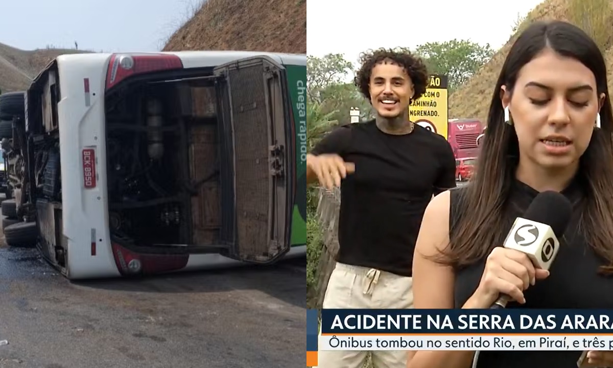 MC Livinho invade reportagem da Globo e faz dancinha diante de tragédia em rodovia