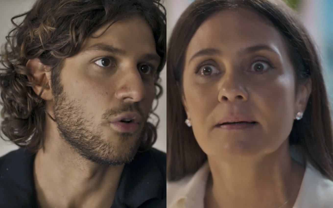 Mavi (Chay Suede) e Mércia (Adriana Esteves) em Mania de Você