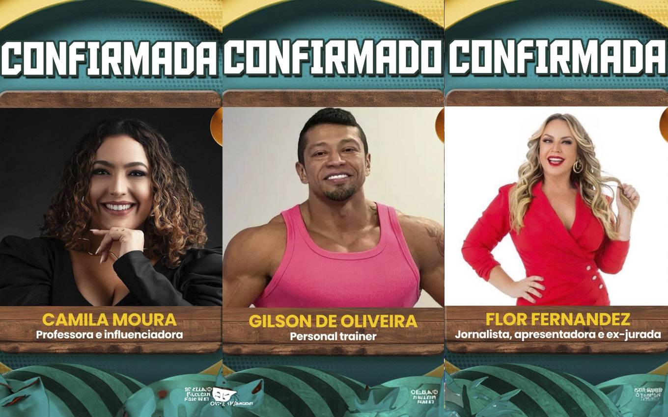 Camila Moura, Gilson de Oliveira e Flor Fernandez em A Fazenda 2024