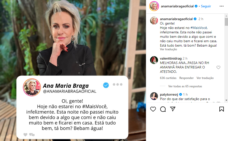 Post de Ana Maria Braga