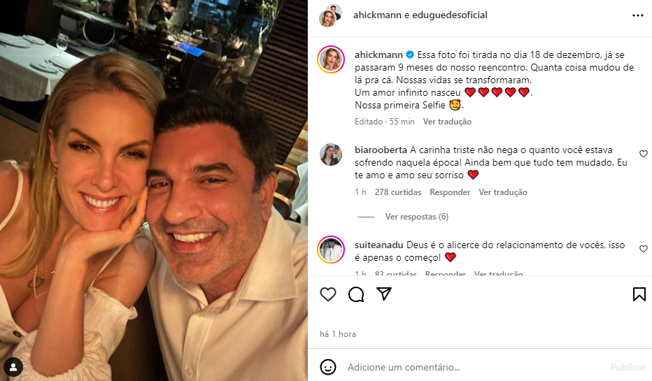 Ana Hickmann e Edu Guedes