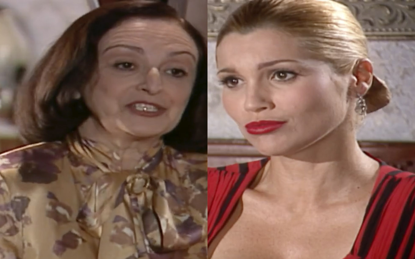 Débora (Ana Lúcia Torre) e Cristina (Flávia Alessandra) em Alma Gêmea