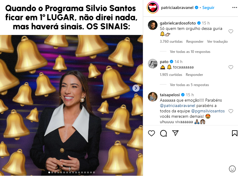 Post de Patrícia Abravanel