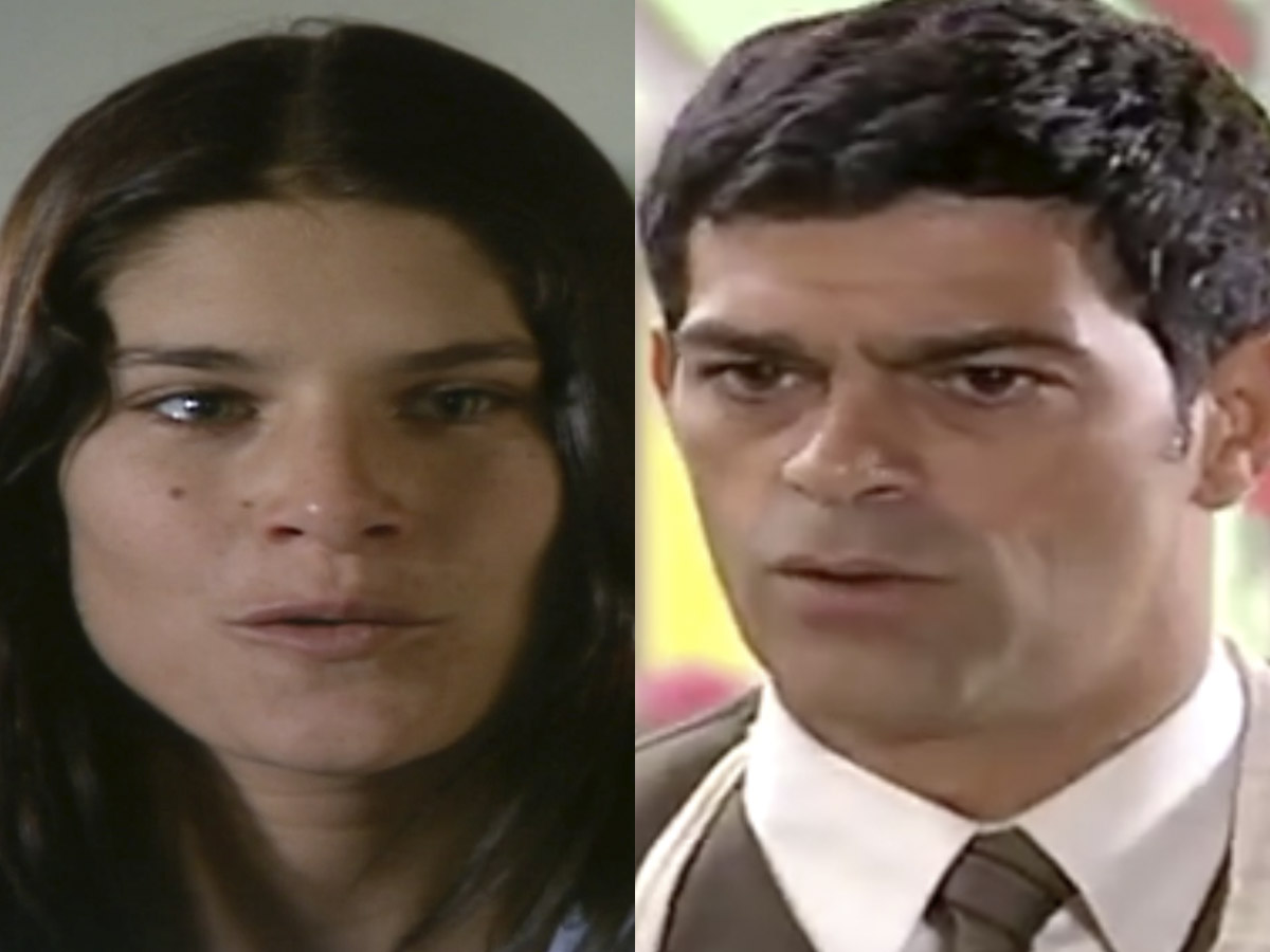 Rafael (Eduardo Moscovis) e Serena (Priscila Fantin) em Alma Gêmea