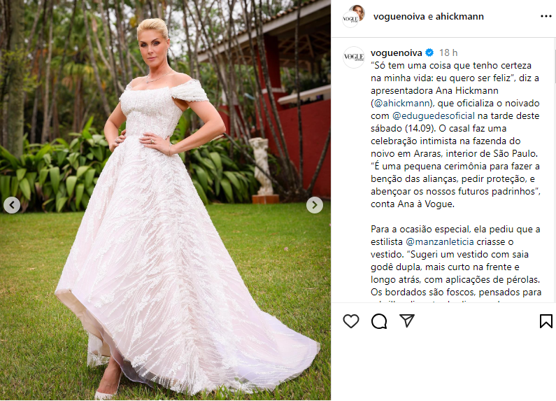 Post de Ana Hickmann 