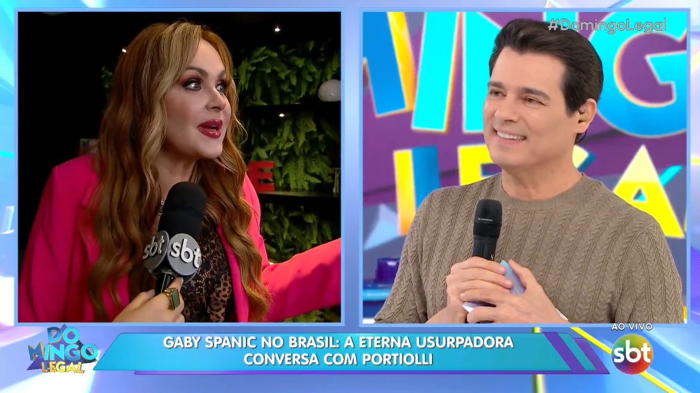 Gaby Spanic e Celso Portiolli no SBT