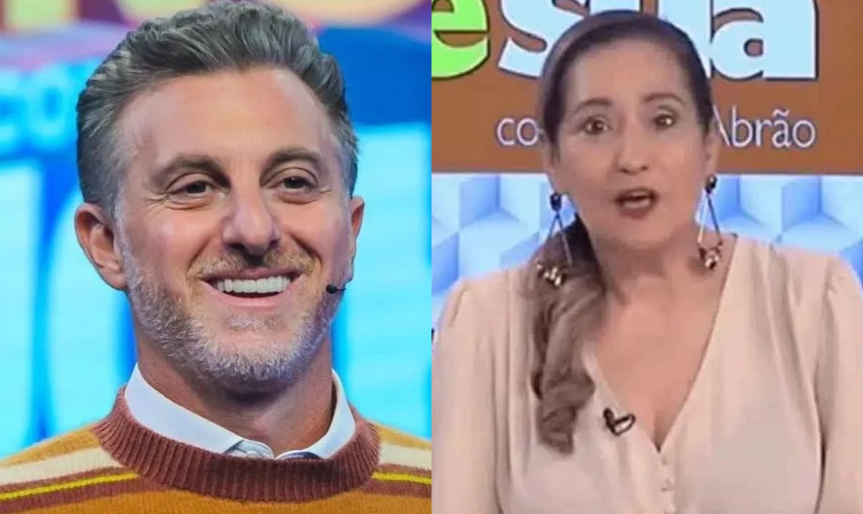 Luciano Huck e Sonia Abrão na Globo