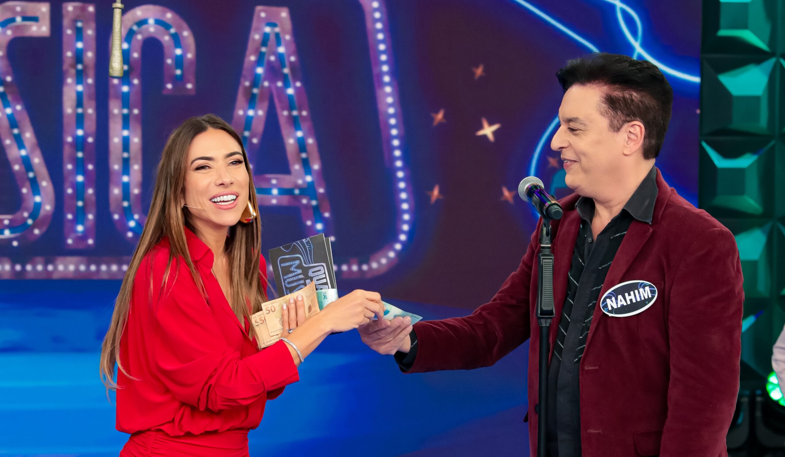 Patricia Abravanel e Nahim no SBT