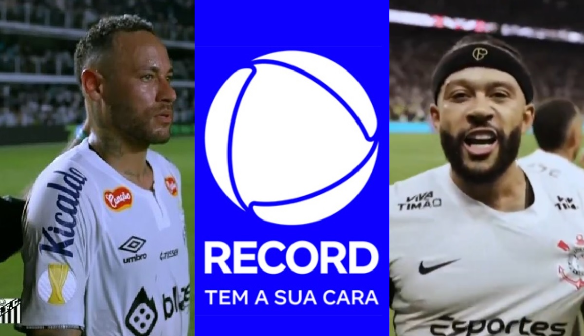 Neymar e Memphis Depay na Record