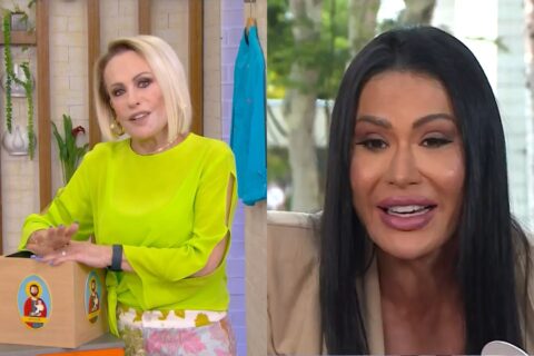 Ana Maria Braga não compra lágrimas de Gracyanne Barbosa e reage ao vivo