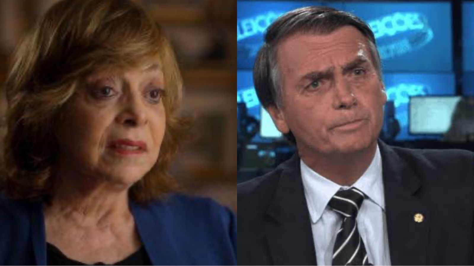 Glória Perez e Jair Bolsonaro 