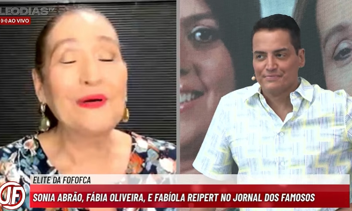 Sonia Abrão e Leo Dias ao vivo