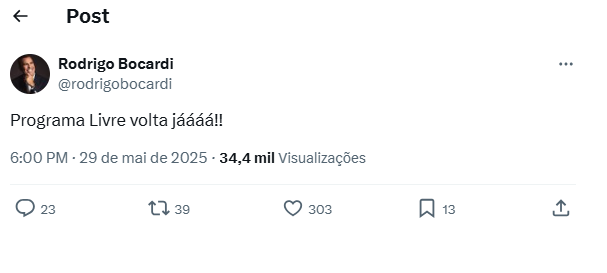 Post de Rodrigo Bocardi 