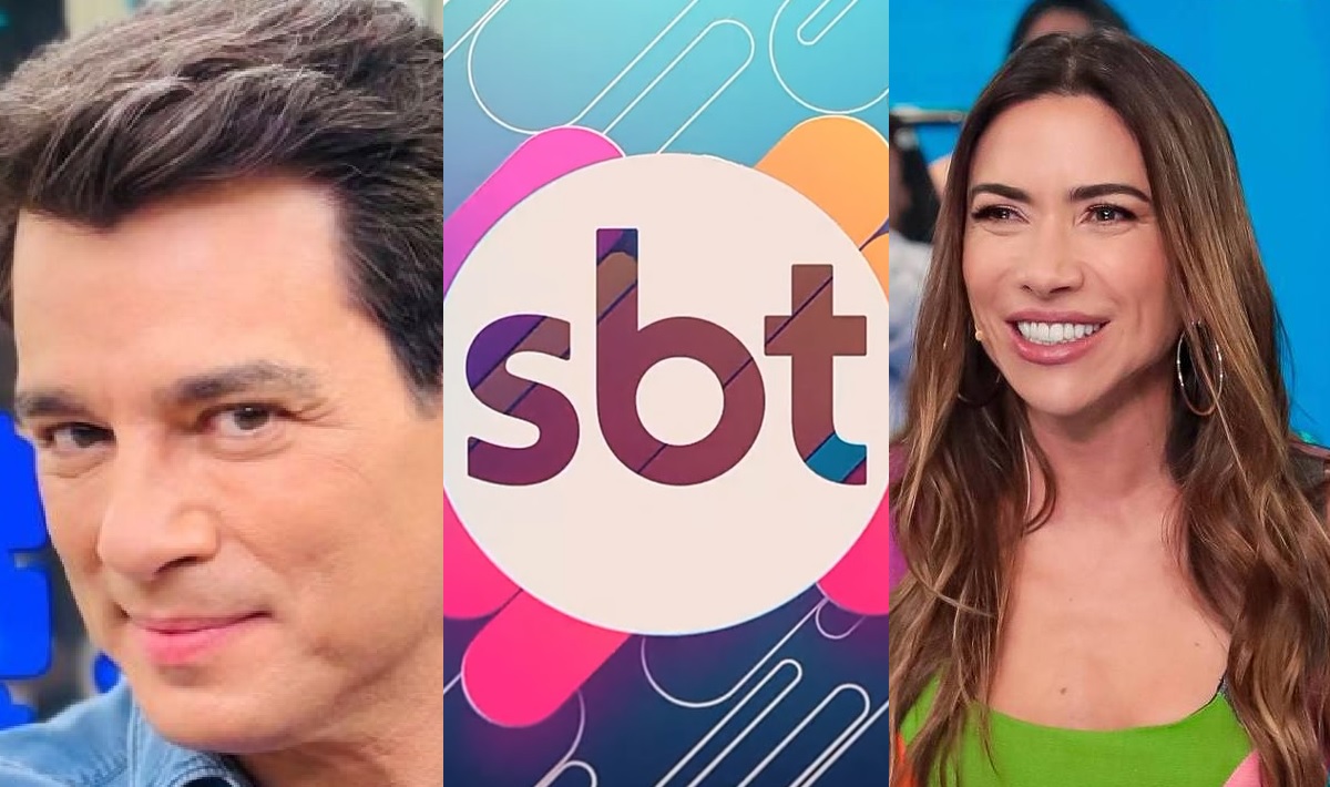 Celso Portiolli e Patricia Abravanel no SBT