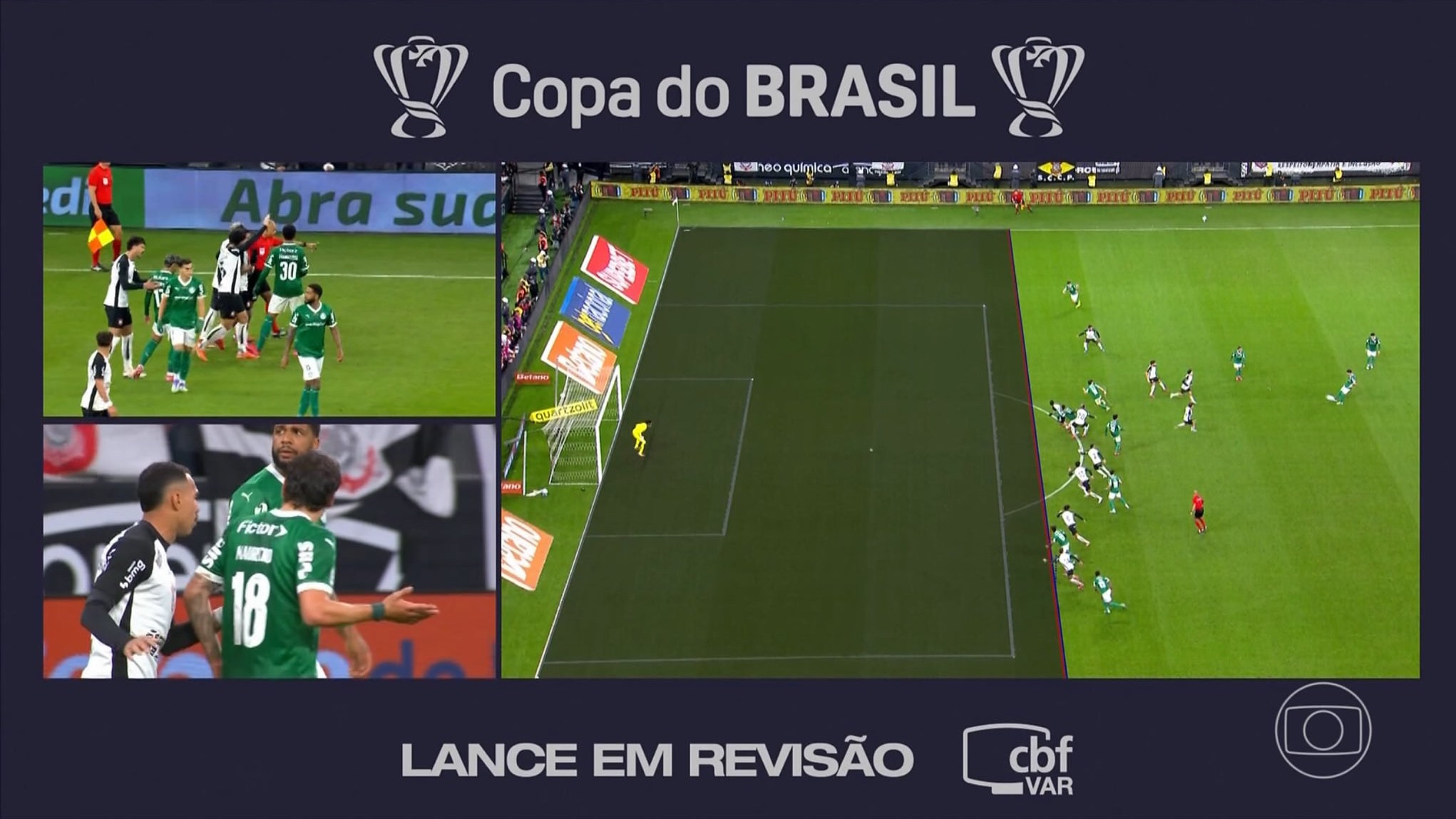 Audiência de Corinthians e Palmeiras na Globo