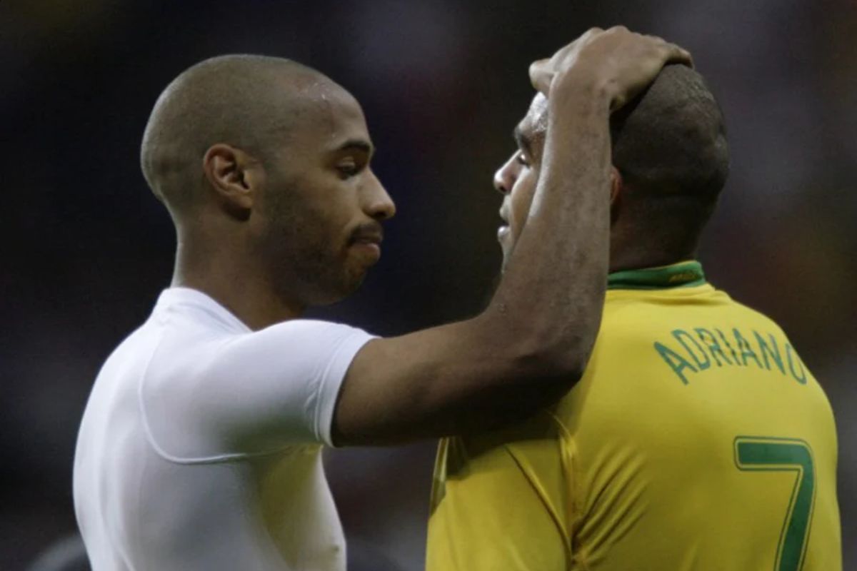 Jogadores após Brasil x França em 2006