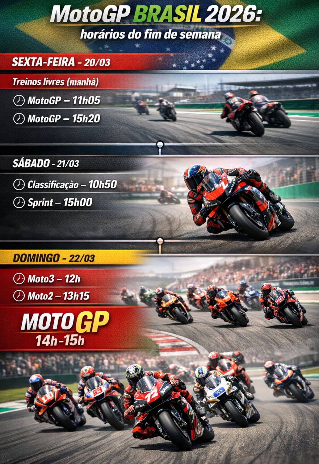 Horário das transmissões e corrida do MotoGP