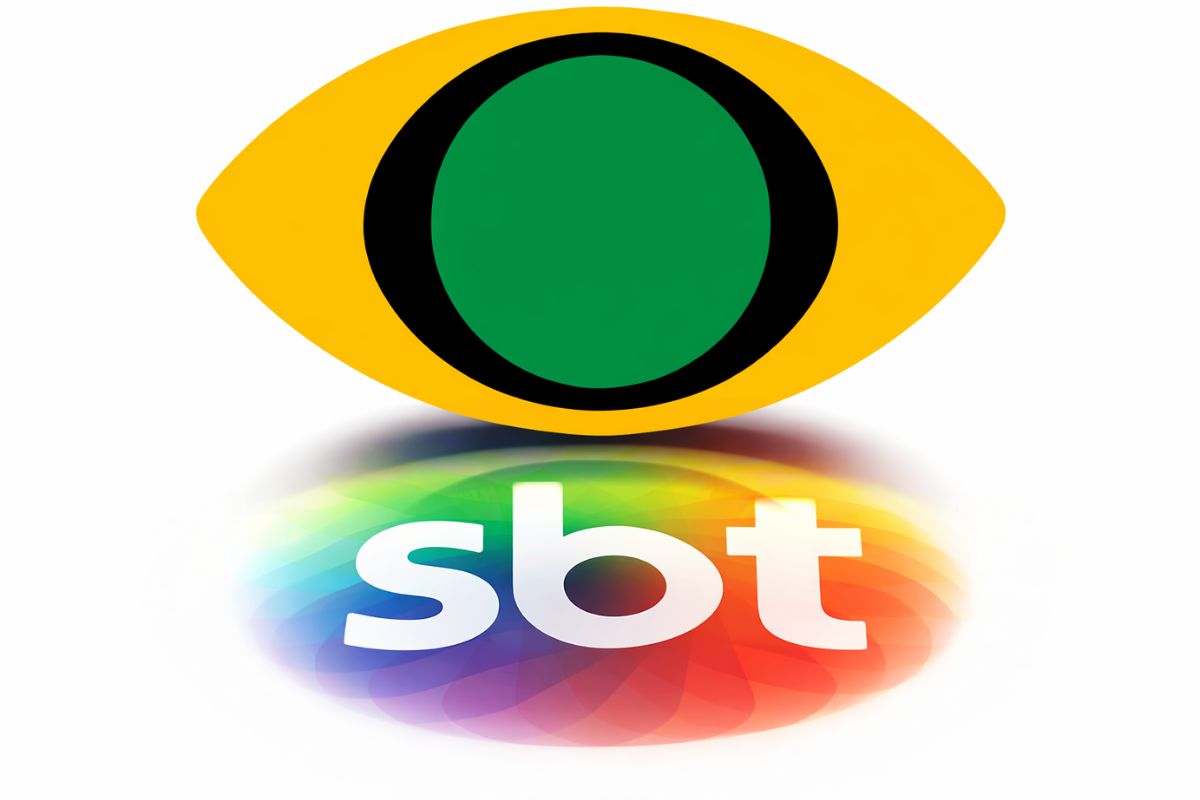 Logo da Band em cima do logo da SBT
