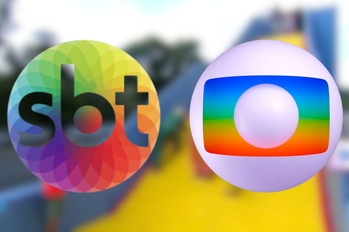 SBT ao lado do logo da Globo