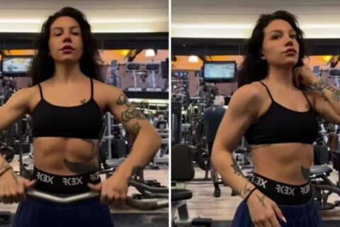 Ex-apresentadora mirim do SBT muda de vida e aparece com corpo musculo na academia