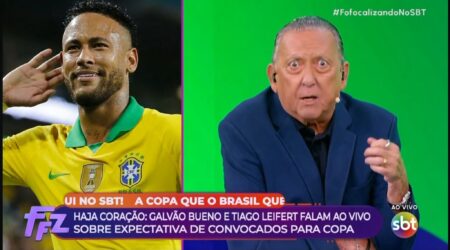 2 anos após Datena, SBT convoca e Galvão Bueno estreia no Fofocalizando