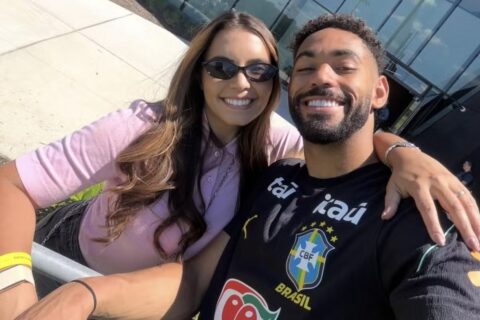 Saiba quem é Gabi Cunha, a esposa discreta do camisa 9 Matheus Cunha