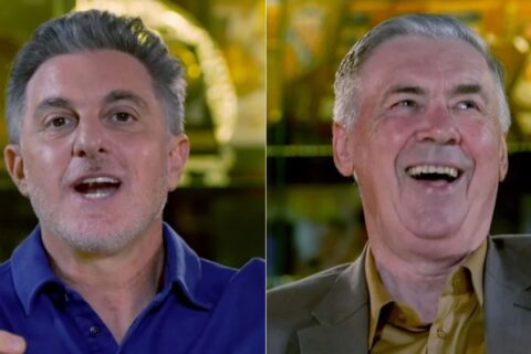 Luciano Huck faz Ancelotti chorar e comete erro imperdoável no Domingão